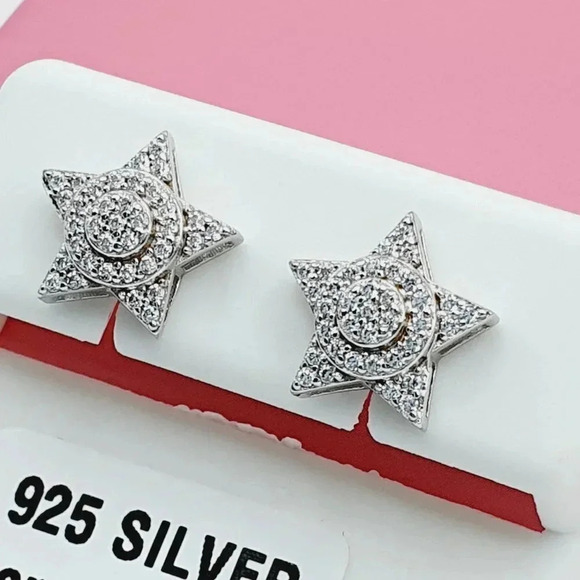 925 Sterling Silver Cubic Zirconia Earrings, U19254580 - Picture 10 of 11